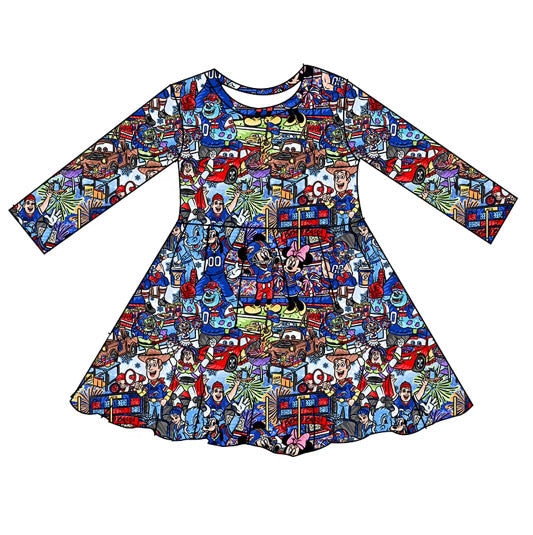 All your favorite characters BILLS twirl dress